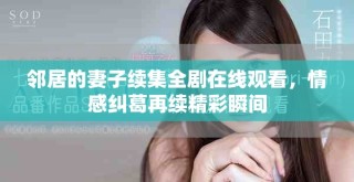 邻居的妻子续集全剧在线观看，情感纠葛再续精彩瞬间