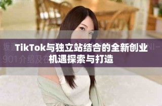TikTok与独立站结合的全新创业机遇探索与打造