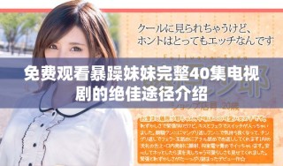 免费观看暴躁妹妹完整40集电视剧的绝佳途径介绍
