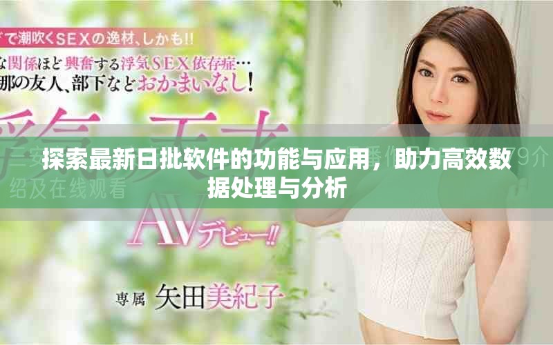 探索最新日批软件的功能与应用，助力高效数据处理与分析
