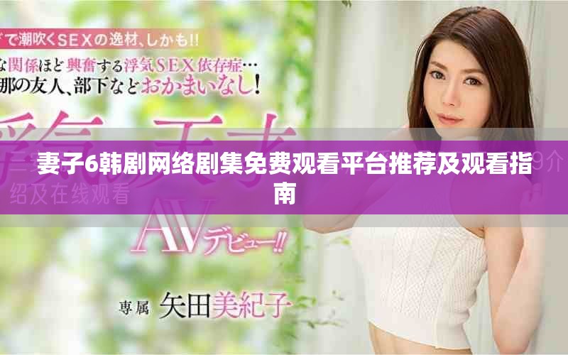 妻子6韩剧网络剧集免费观看平台推荐及观看指南