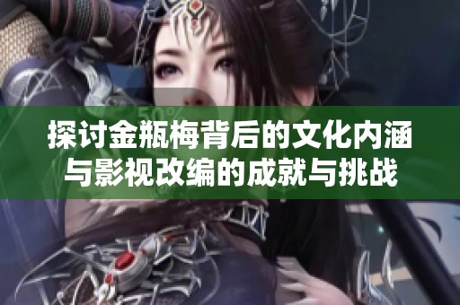 探讨金瓶梅背后的文化内涵与影视改编的成就与挑战