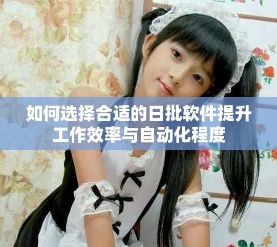 如何选择合适的日批软件提升工作效率与自动化程度