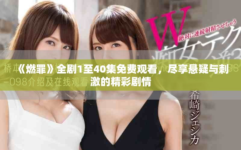 《燃罪》全剧1至40集免费观看，尽享悬疑与刺激的精彩剧情
