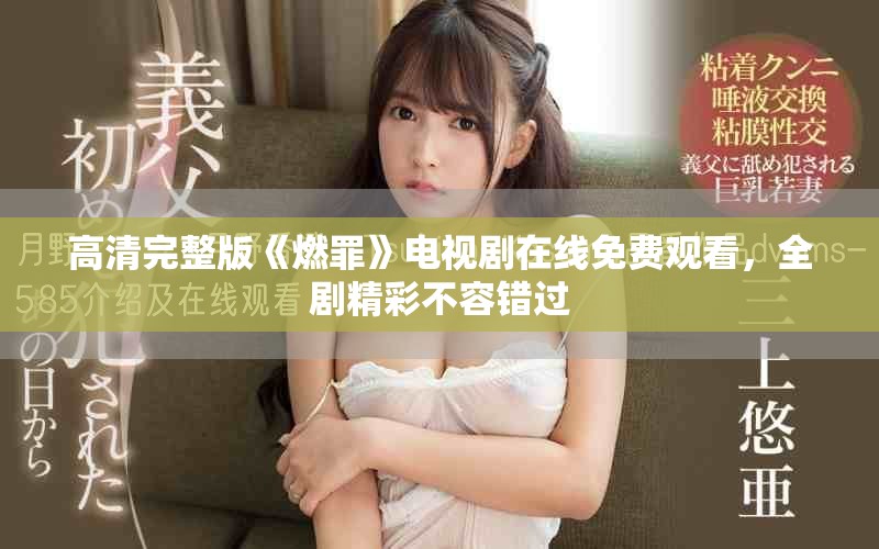 高清完整版《燃罪》电视剧在线免费观看，全剧精彩不容错过