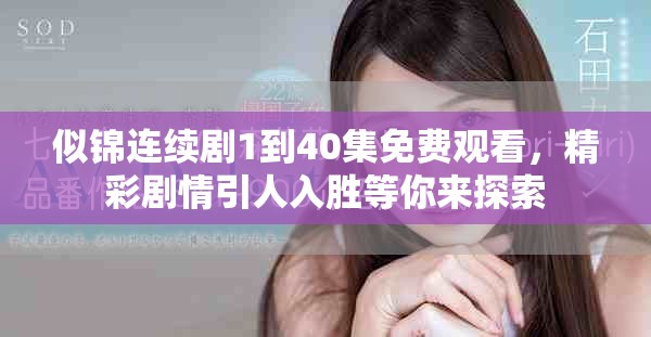 似锦连续剧1到40集免费观看，精彩剧情引人入胜等你来探索