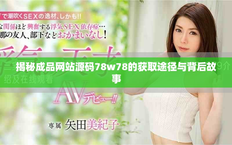 揭秘成品网站源码78w78的获取途径与背后故事