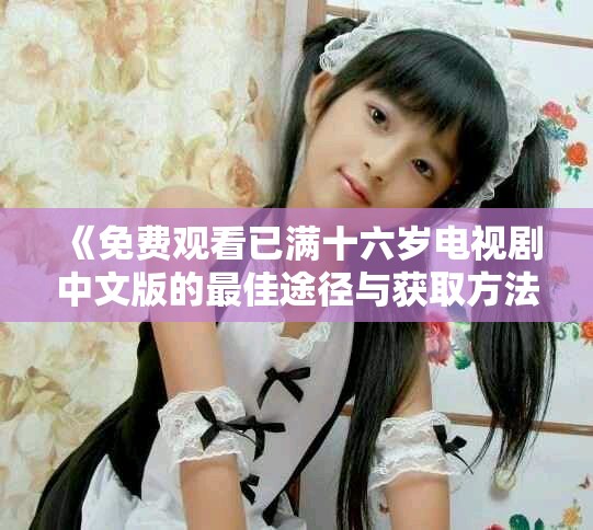 《免费观看已满十六岁电视剧中文版的最佳途径与获取方法》