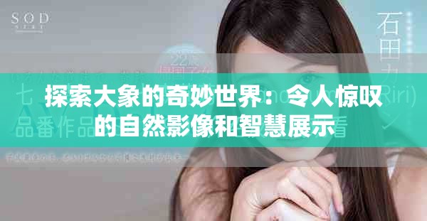 探索大象的奇妙世界：令人惊叹的自然影像和智慧展示