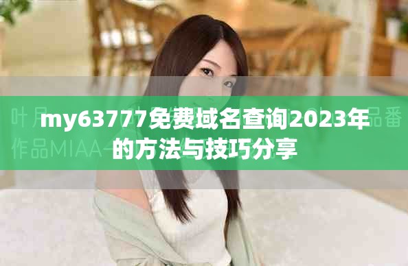 my63777免费域名查询2023年的方法与技巧分享