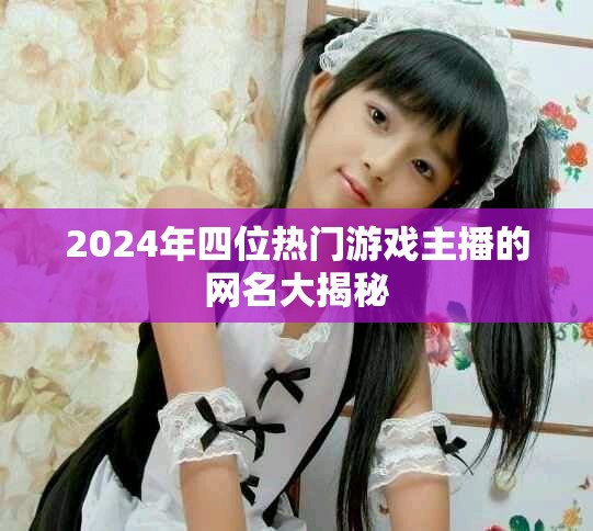 2024年四位热门游戏主播的网名大揭秘