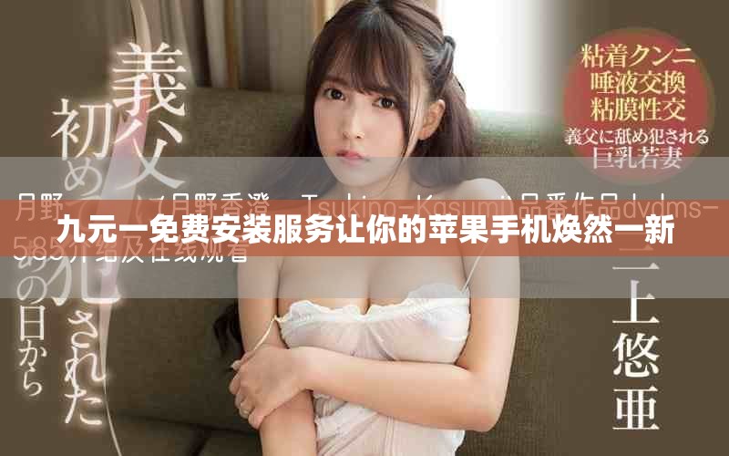 九元一免费安装服务让你的苹果手机焕然一新