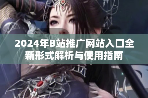 2024年B站推广网站入口全新形式解析与使用指南