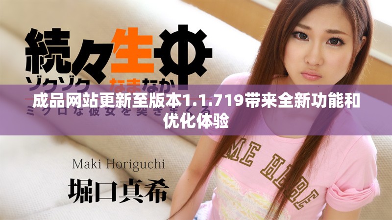 成品网站更新至版本1.1.719带来全新功能和优化体验