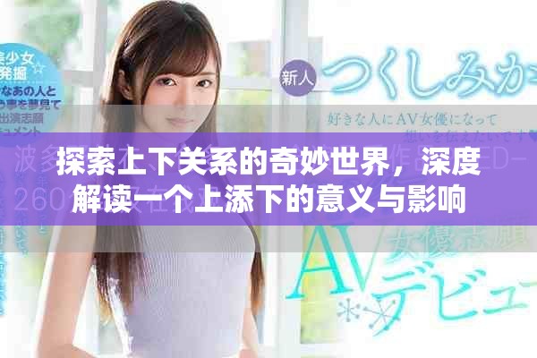 探索上下关系的奇妙世界，深度解读一个上添下的意义与影响