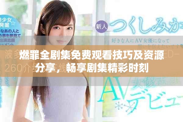 燃罪全剧集免费观看技巧及资源分享，畅享剧集精彩时刻