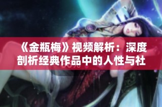 《金瓶梅》视频解析：深度剖析经典作品中的人性与社会风貌