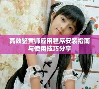高效鉴黄师应用程序安装指南与使用技巧分享