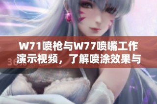 W71喷枪与W77喷嘴工作演示视频，了解喷涂效果与使用技巧
