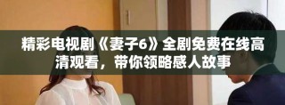 精彩电视剧《妻子6》全剧免费在线高清观看，带你领略感人故事