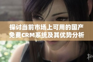探讨当前市场上可用的国产免费CRM系统及其优势分析