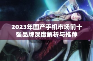 2023年国产手机市场前十强品牌深度解析与推荐