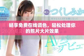 畅享免费在线调色，轻松处理你的照片大片效果