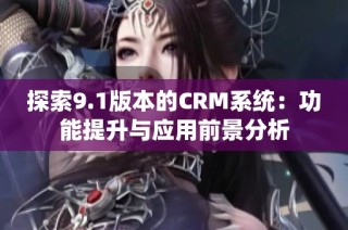 探索9.1版本的CRM系统：功能提升与应用前景分析