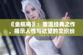 《金瓶梅》：重温经典之作，揭示人性与欲望的交织纷争