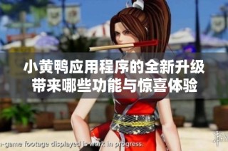 小黄鸭应用程序的全新升级带来哪些功能与惊喜体验