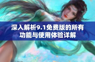 深入解析9.1免费版的所有功能与使用体验详解