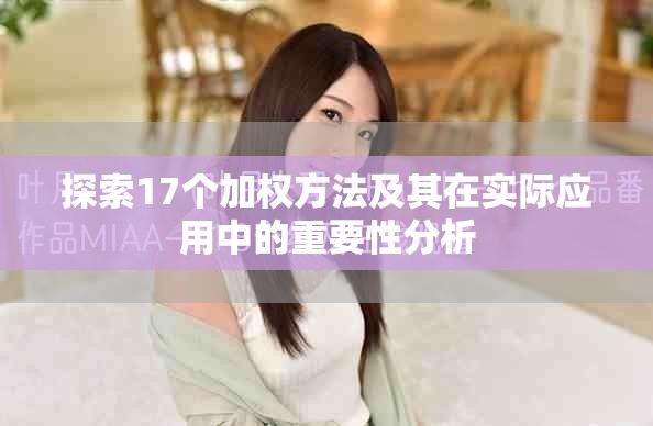 探索17个加权方法及其在实际应用中的重要性分析