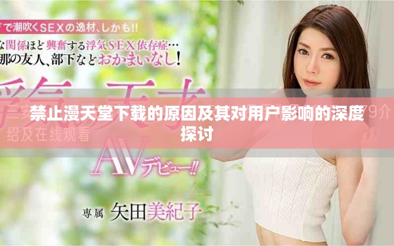 禁止漫天堂下载的原因及其对用户影响的深度探讨