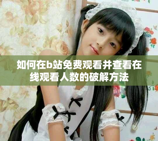 如何在b站免费观看并查看在线观看人数的破解方法