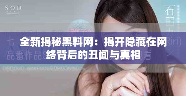 全新揭秘黑料网：揭开隐藏在网络背后的丑闻与真相