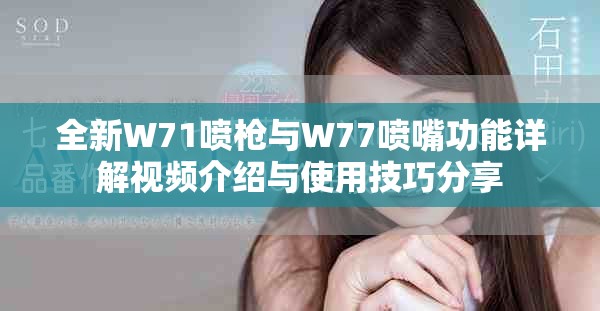 全新W71喷枪与W77喷嘴功能详解视频介绍与使用技巧分享