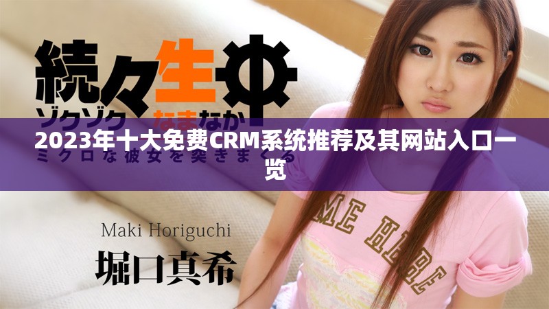 2023年十大免费CRM系统推荐及其网站入口一览