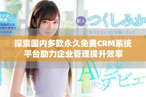 探索国内多款永久免费CRM系统平台助力企业管理提升效率