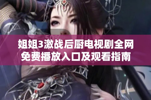 姐姐3激战后厨电视剧全网免费播放入口及观看指南