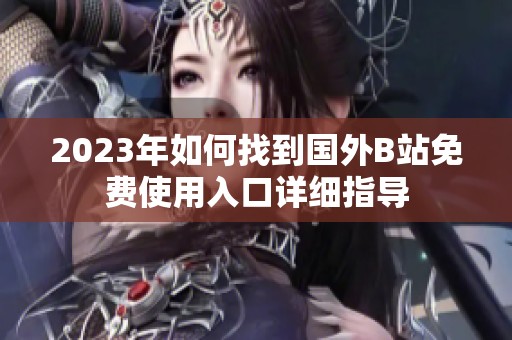 2023年如何找到国外B站免费使用入口详细指导