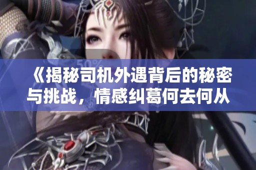 《揭秘司机外遇背后的秘密与挑战，情感纠葛何去何从》